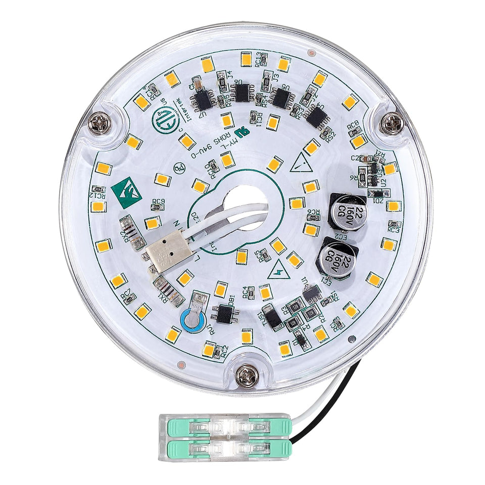 Senroyal 4in ceiling fan LED retrofit front view showing sleek housing and bright output