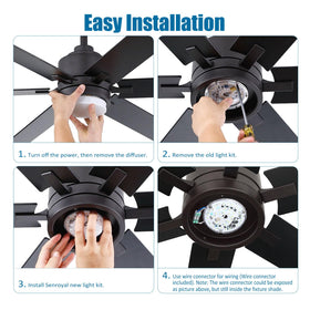 Senroyal 4in dimmable kit control for adjustable brightness