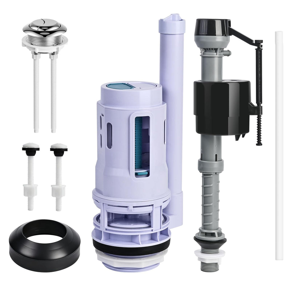Senshare 3-Inch dual flush kit flush valve close-up shows reliable operation.