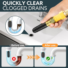 Senshare medium 1.5-3 inch bladder targets mid-size drains like kitchens and tubs.