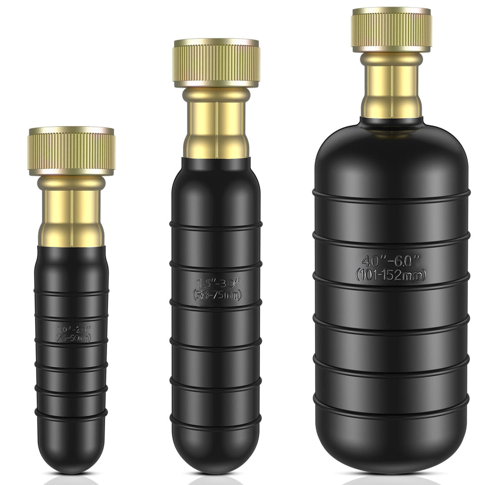 Senshare small 1-2 inch drain bladder in use for quick unclogging of sinks and showers.