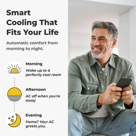 Sensibo Sky works with Google, Alexa, and Siri for hands-free control.