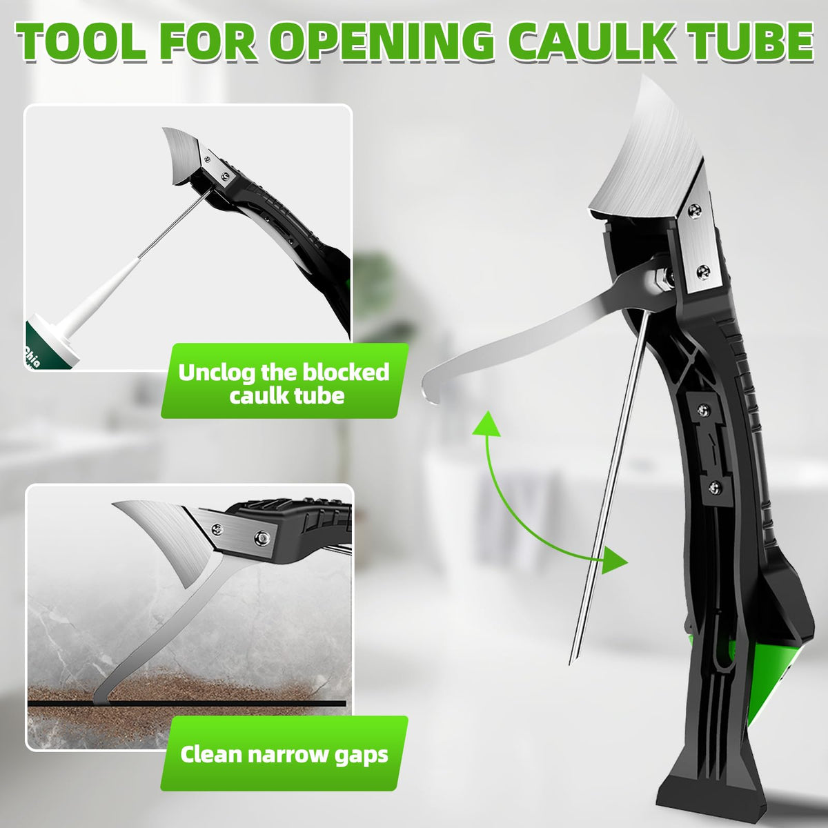 Sentoo plastic grout scraper reduces residue without scratching.