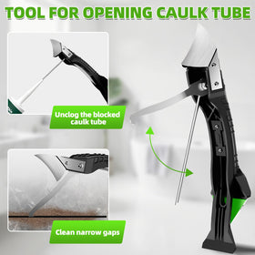 Sentoo plastic grout scraper reduces residue without scratching.