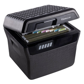 SentrySafe FHW40300 exterior charcoal gray finish blends with decor while protecting valuables