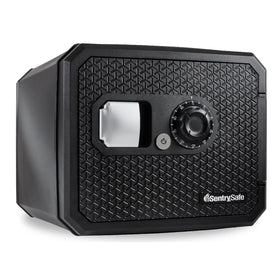 SentrySafe FPW082KSB front view with fireproof and waterproof protection for valuables