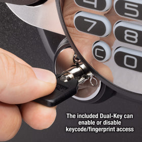SentrySafe SFW123BTC backup-key-lock: reliable manual access option for added security.