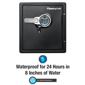 SentrySafe SFW123BTC exterior-dimensions: compact 1.23 cu ft storage footprint for home use.