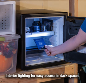 SentrySafe SFW123BTC waterproof-submersion: keeps valuables safe in flood conditions.
