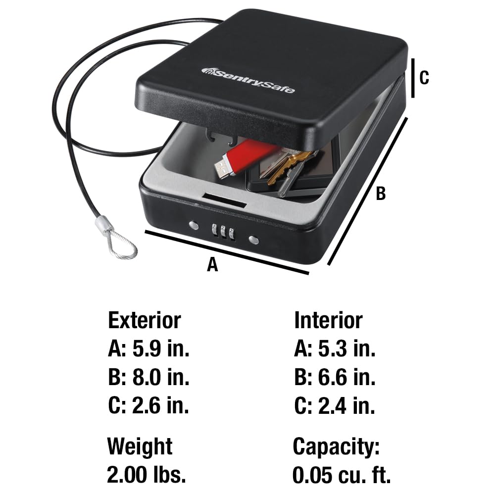 SentrySafe Small Safe in dorm or office setting illustrates portable protection anywhere