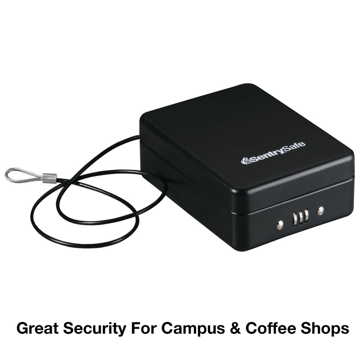SentrySafe Small Safe interior shows space for keys, USB drives, and small valuables