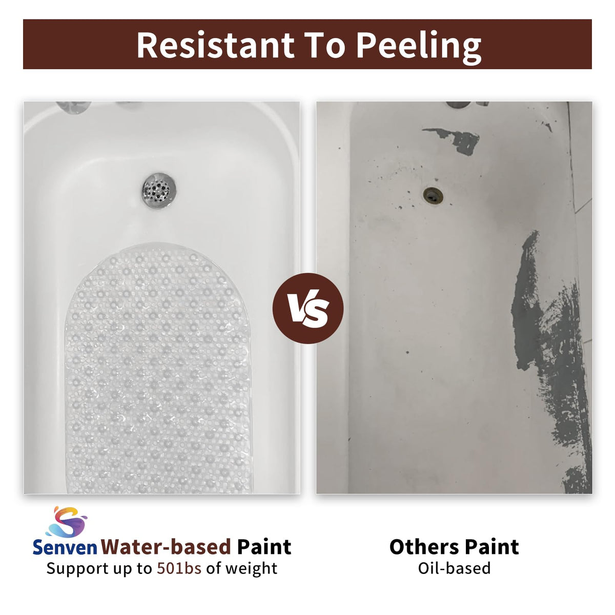 SENVEN moisture-resistance-finish resists humidity and hot bathroom water