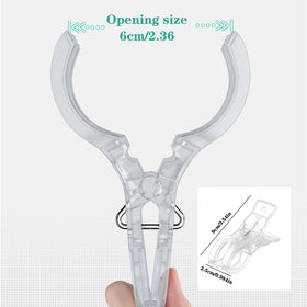 Senylanhxy clear spring clips close-up showing grip and clarity.