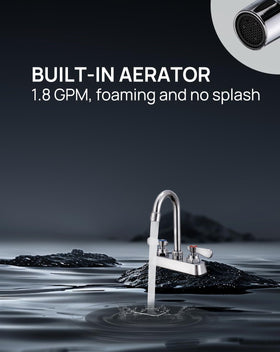 Sepaitek 1.8 GPM aerator reduces splashing for smooth handwashing.