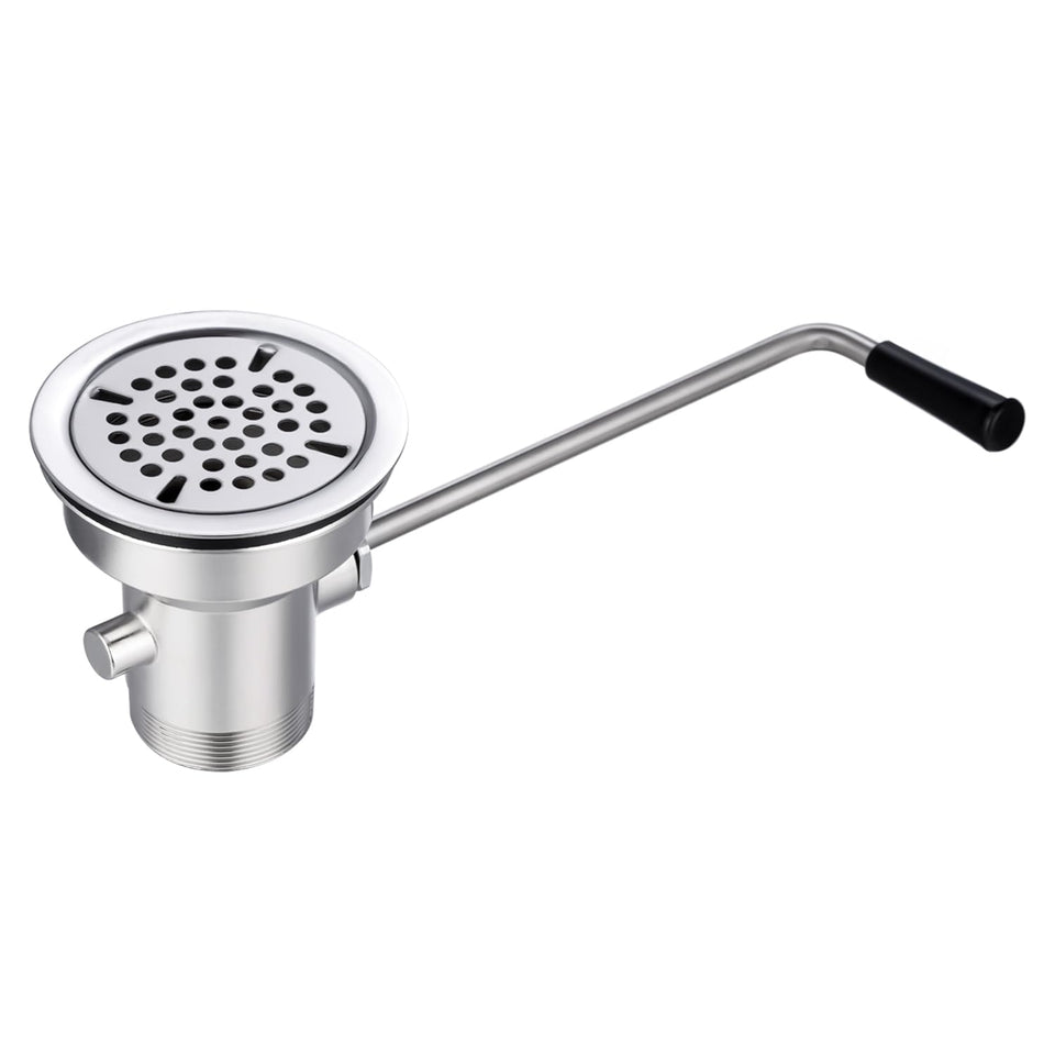 Sepaitek 3-1/2-inch sink drain with twist handle for precise water control