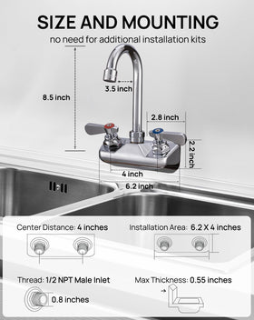 Sepaitek 360-degree swivel spout with two O-rings ensures smooth rotation
