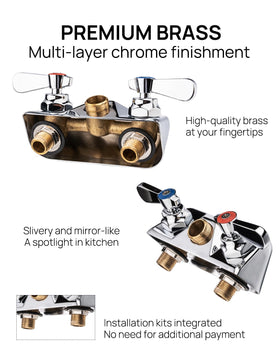 Sepaitek brass construction with chrome finish resists corrosion and adds a polished look