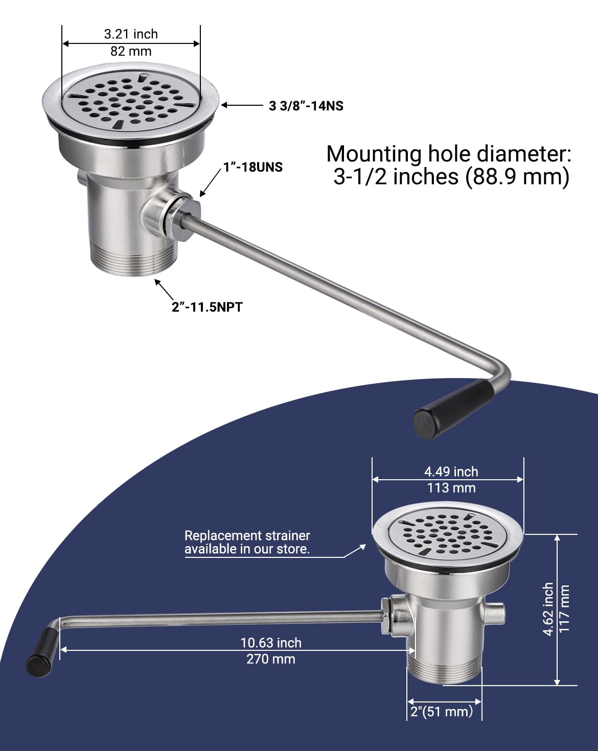 No overflow inlet design highlighted for simplified drainage