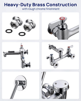 Sepaitek mop sink faucet with pail hook for stable bucket use