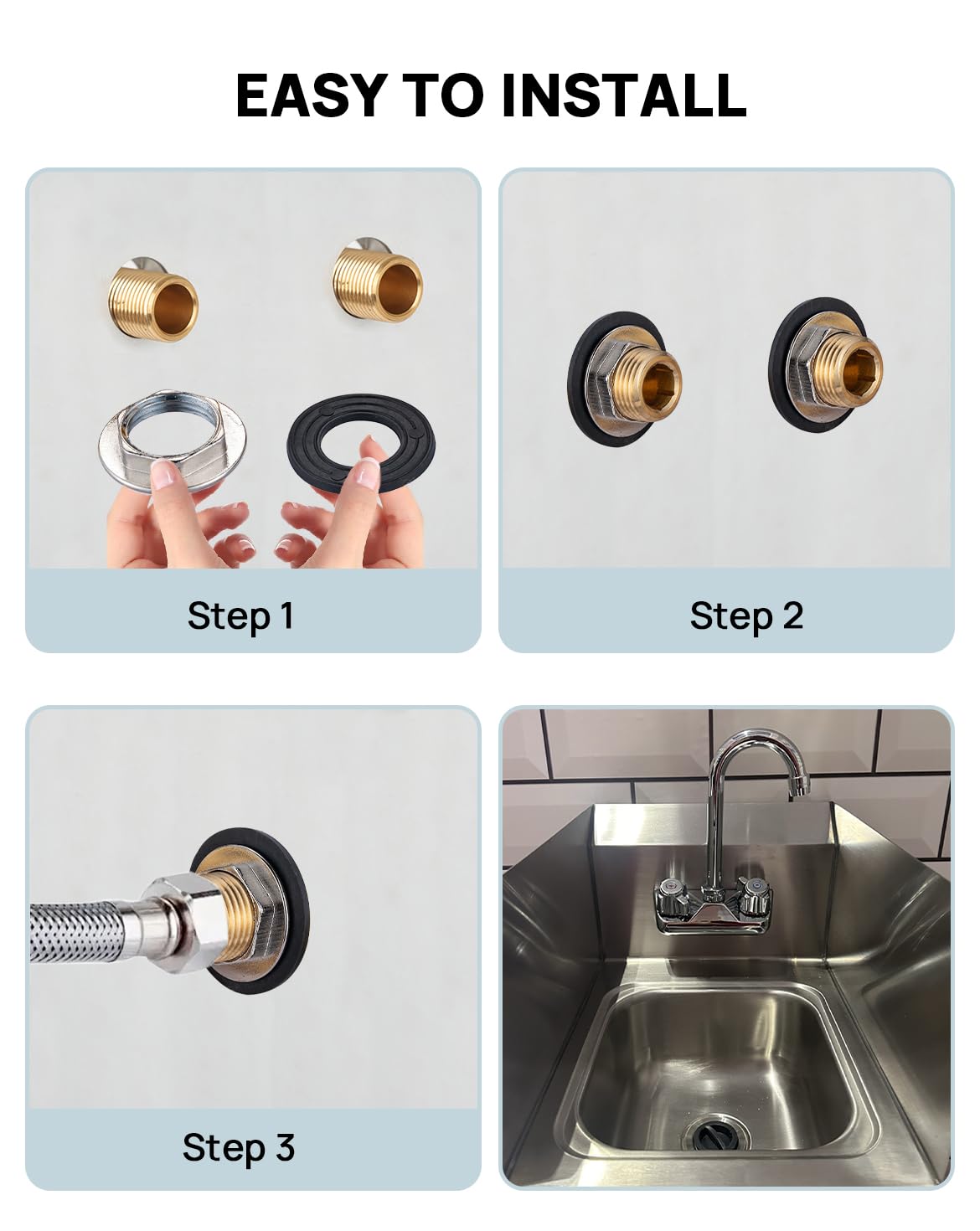 Sepaitek rugged brass construction delivers durable performance in kitchens.