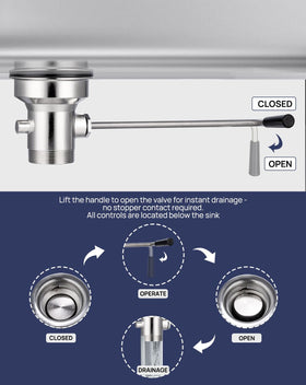 Under-sink drain installation scene showing secure mounting