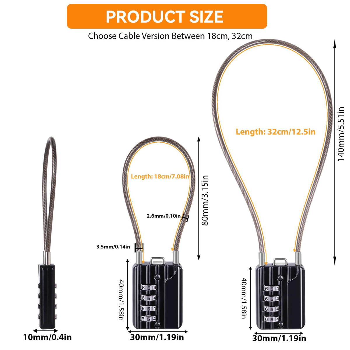 SEPOX 4-digit resettable dial for quick on-the-go security