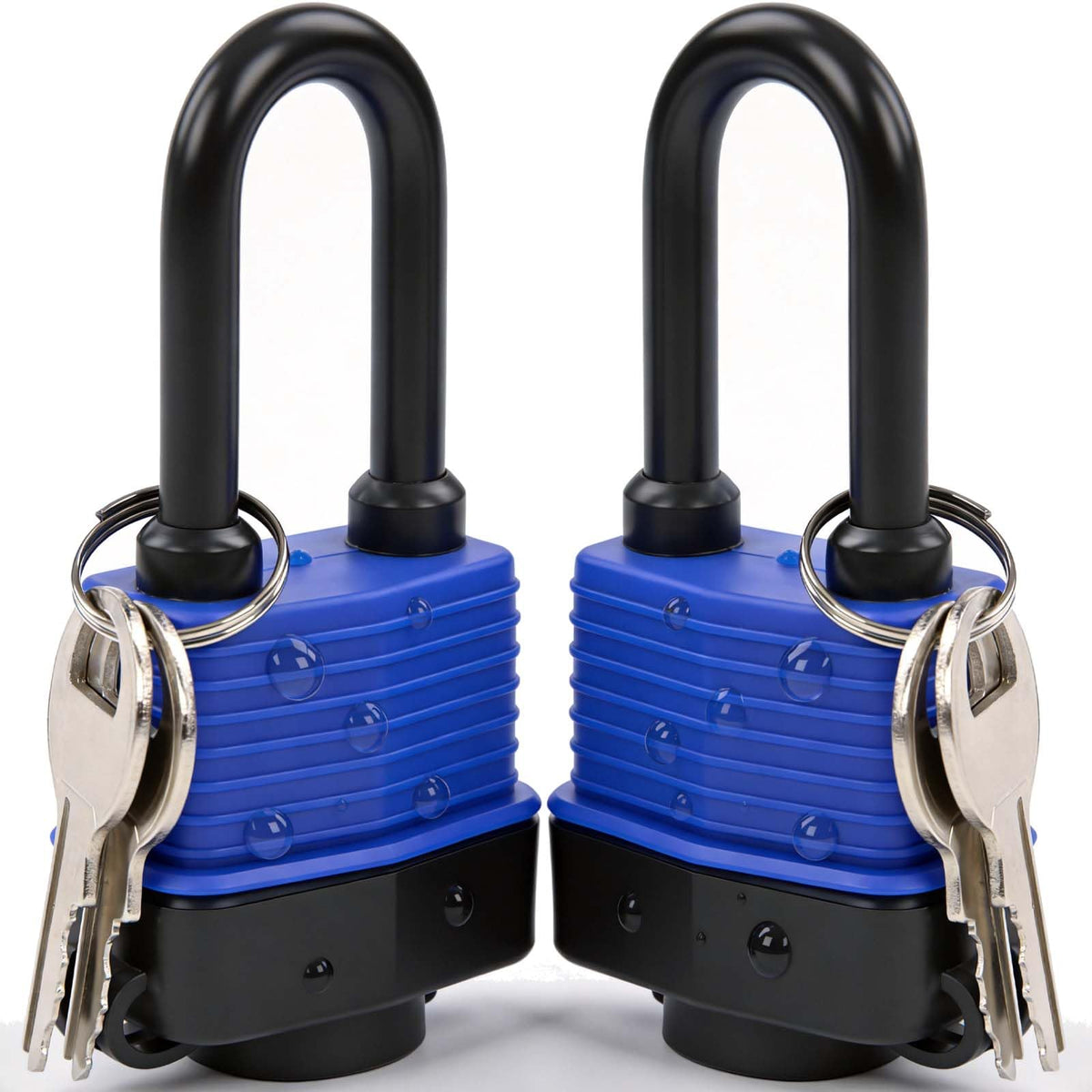 SEPOX heavy-duty 44mm padlock close-up reveals laminated steel body for outdoor security