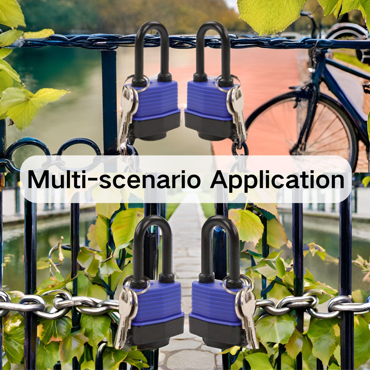 SEPOX keyed-alike system close-up shows matching keys for multiple locks
