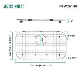 Serene Valley 304 stainless steel grid offers durable, easy-to-clean construction