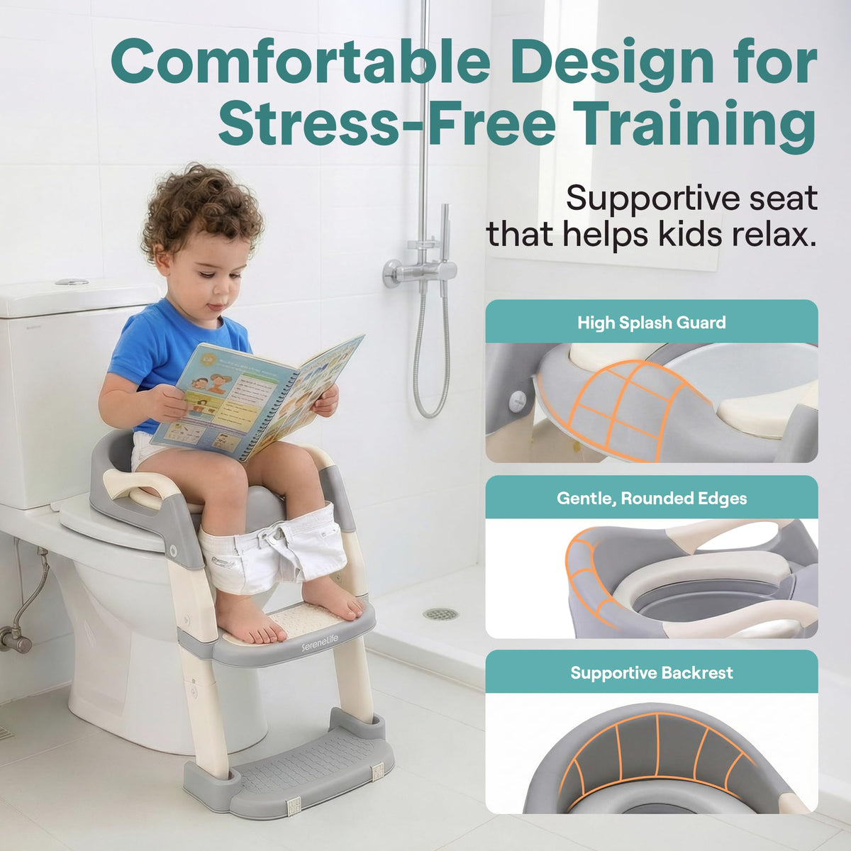 SereneLife removable seat pad makes quick cleaning effortless.