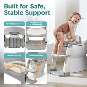 SereneLife soft cushioned seat adds comfort during daily potty training.