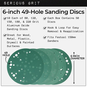 Serious Grit 120-grit disc delivering a smoother finish on painted surfaces.