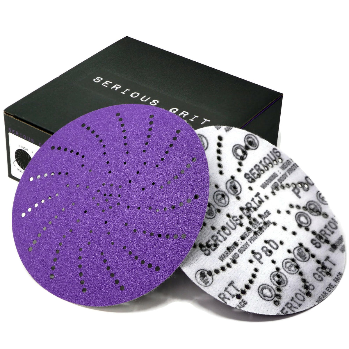 Serious Grit 6-Inch ceramic disc, 80 grit, fast cutting and long wear.