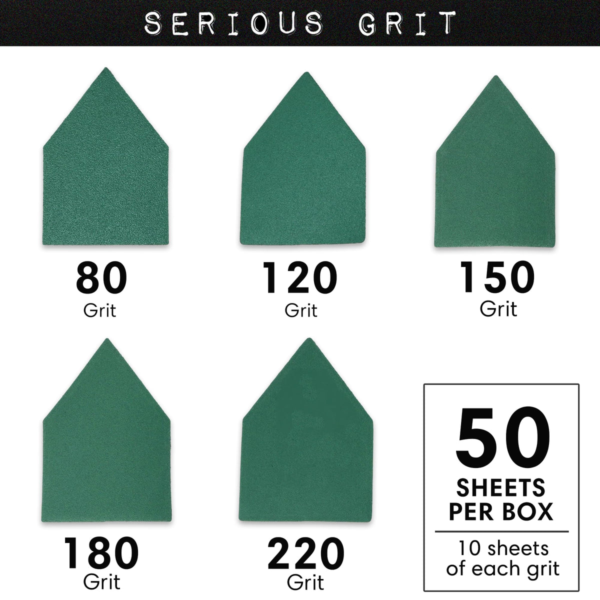Serious Grit 180 grit triangle sanding sheet for fine finishing