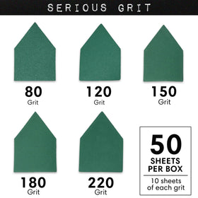 Serious Grit 180 grit triangle sanding sheet for fine finishing