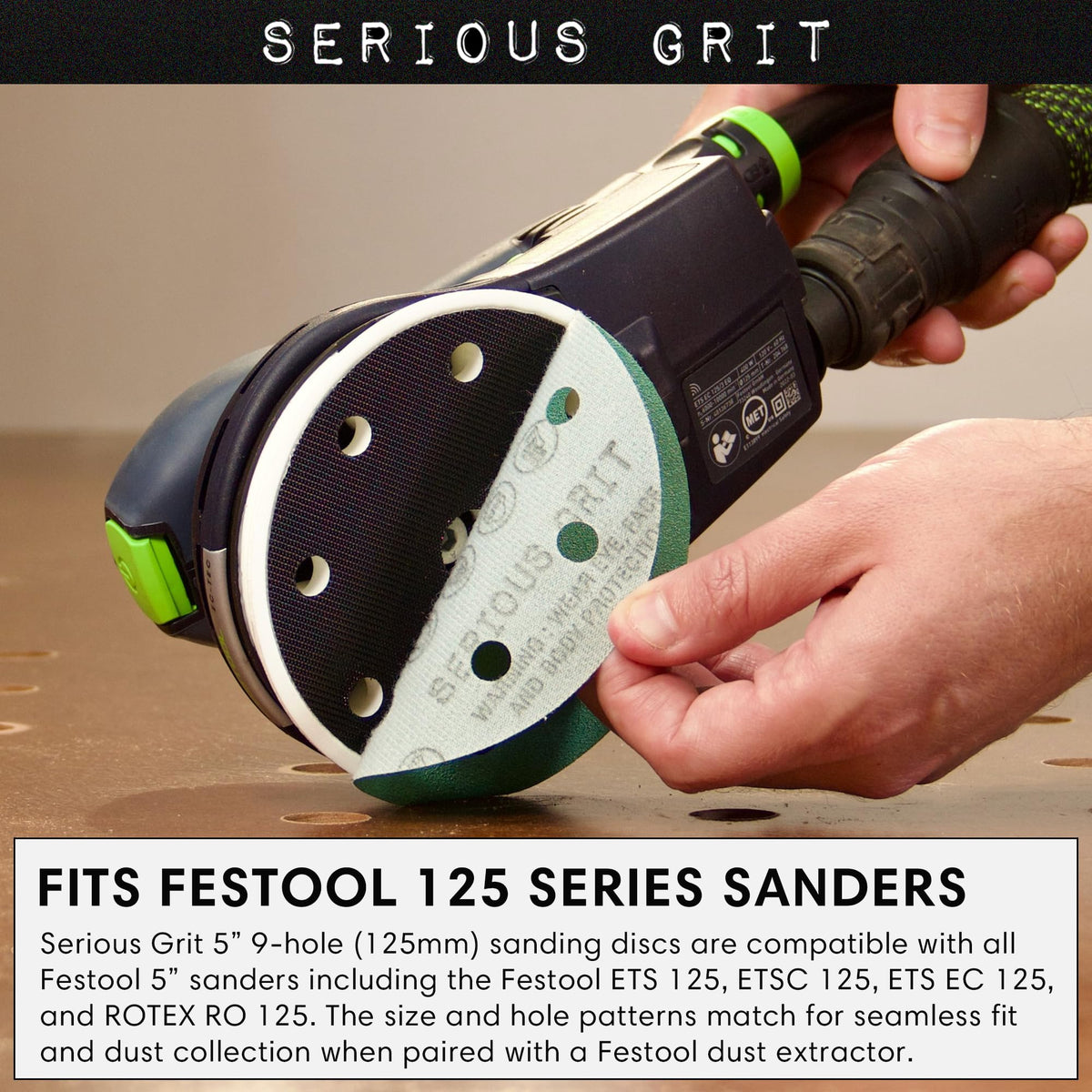 Serious Grit anti-clog coating close-up highlights dust-shedding performance.