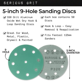 Serious Grit compatible with Festool 125-series for easy disc changes.