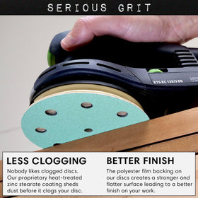 Serious Grit wet-dry capability supports auto body prep and paint removal.