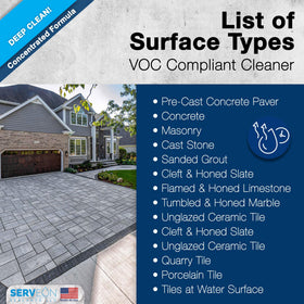 Serveon Sealants Concrete Cleaner prepares surface for better sealer bonding.