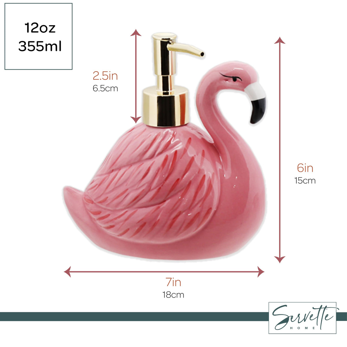Beautiful flamingo design complements modern kitchen or bath spaces.