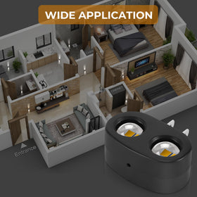 SETEN LED lights require no batteries or tools for quick setup.