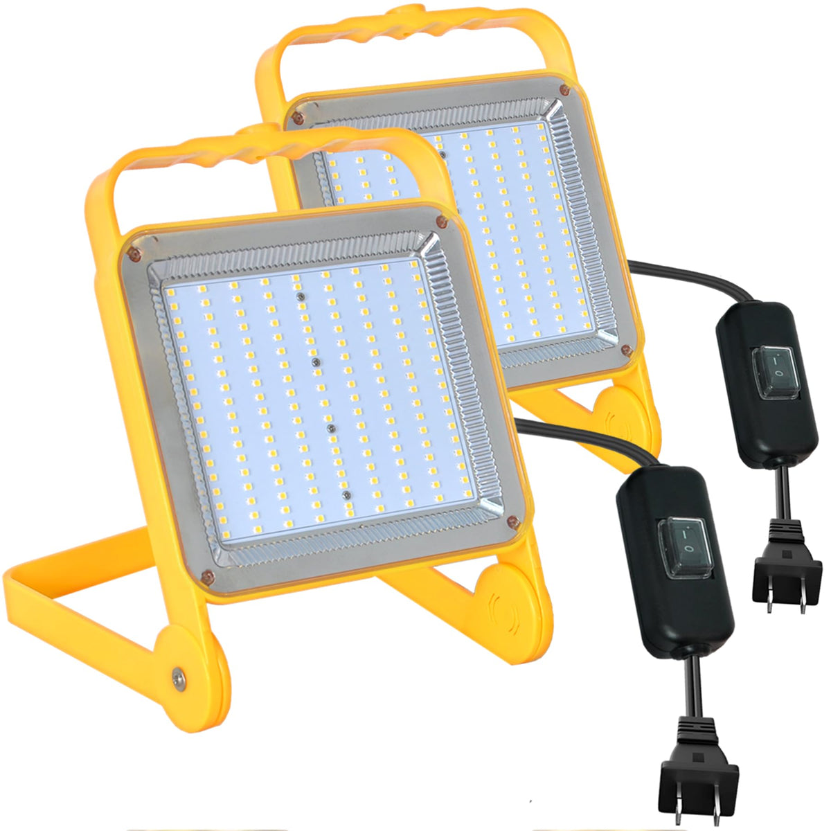 SETEN LED work light with 8000LM, adjustable head, ideal for construction sites and workshops.