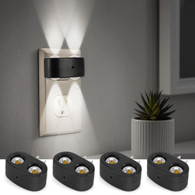 SETEN 4-pack plug-in night light with 5000K daylight illumination for hallways.