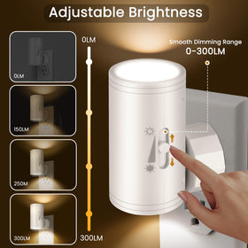 Seten night light with adjustable head directs light where needed.