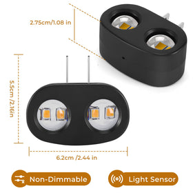SETEN wall plug night light is safe for bathrooms and kitchens.