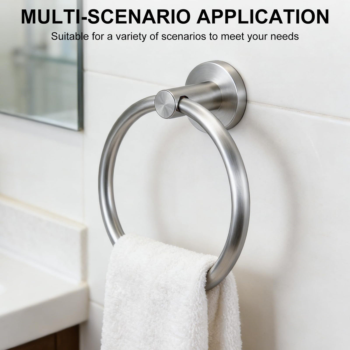 SetSail round towel hanger adds clean, modern style to any bathroom