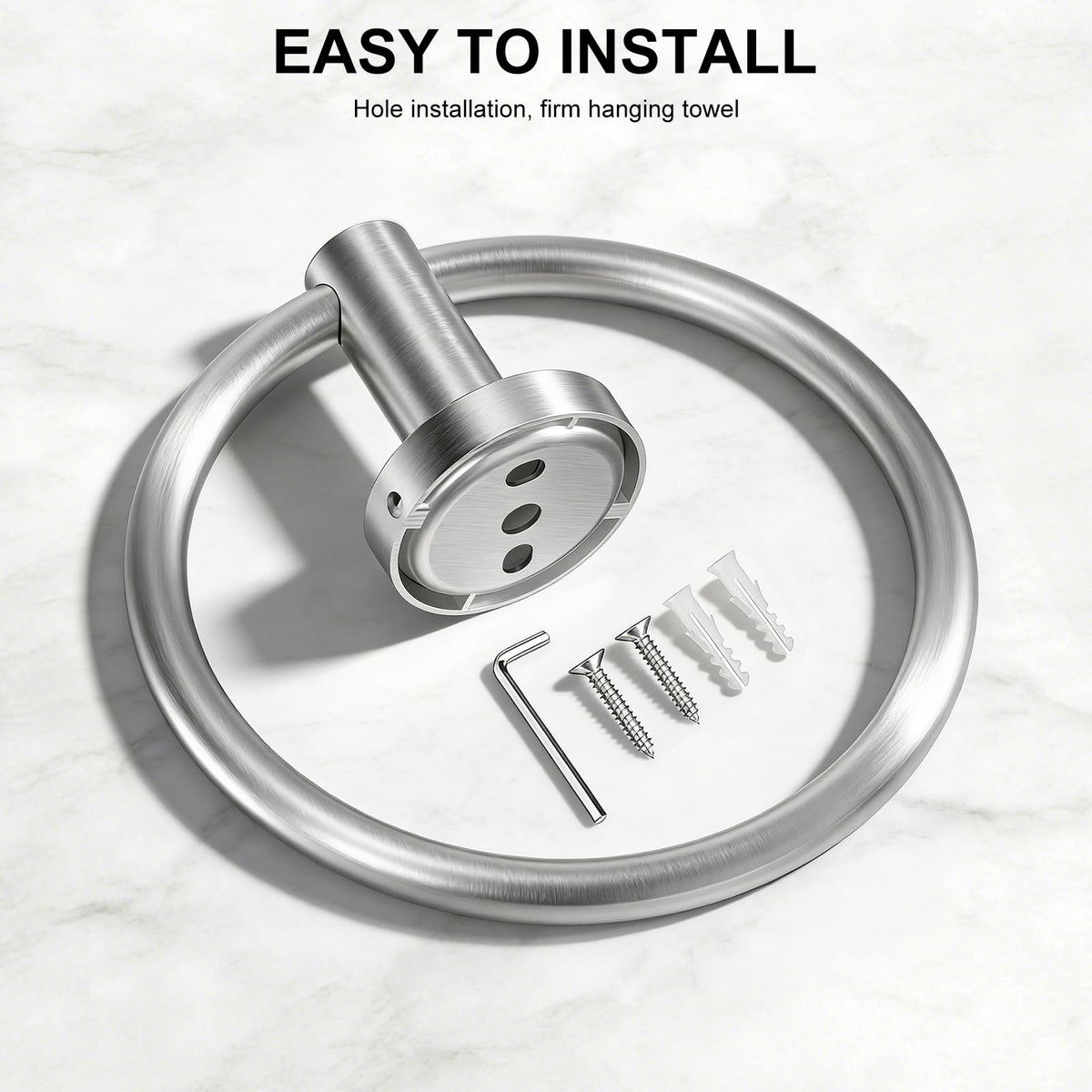 SetSail installation kit included simplifies mounting with drill-hole setup
