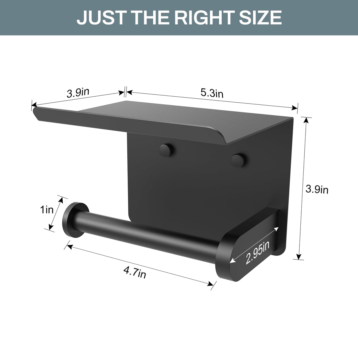 SetSail toilet paper holder with shelf features durable stainless steel for humidity resistance