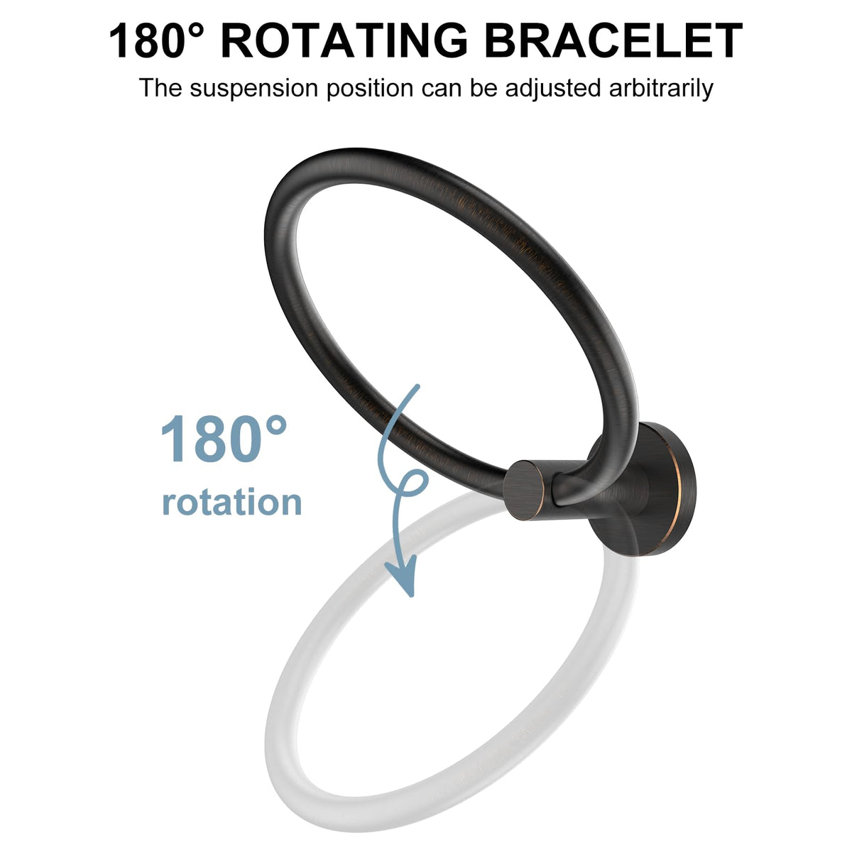 SetSail towel hanger with oil rubbed bronze finish adds elegant décor.