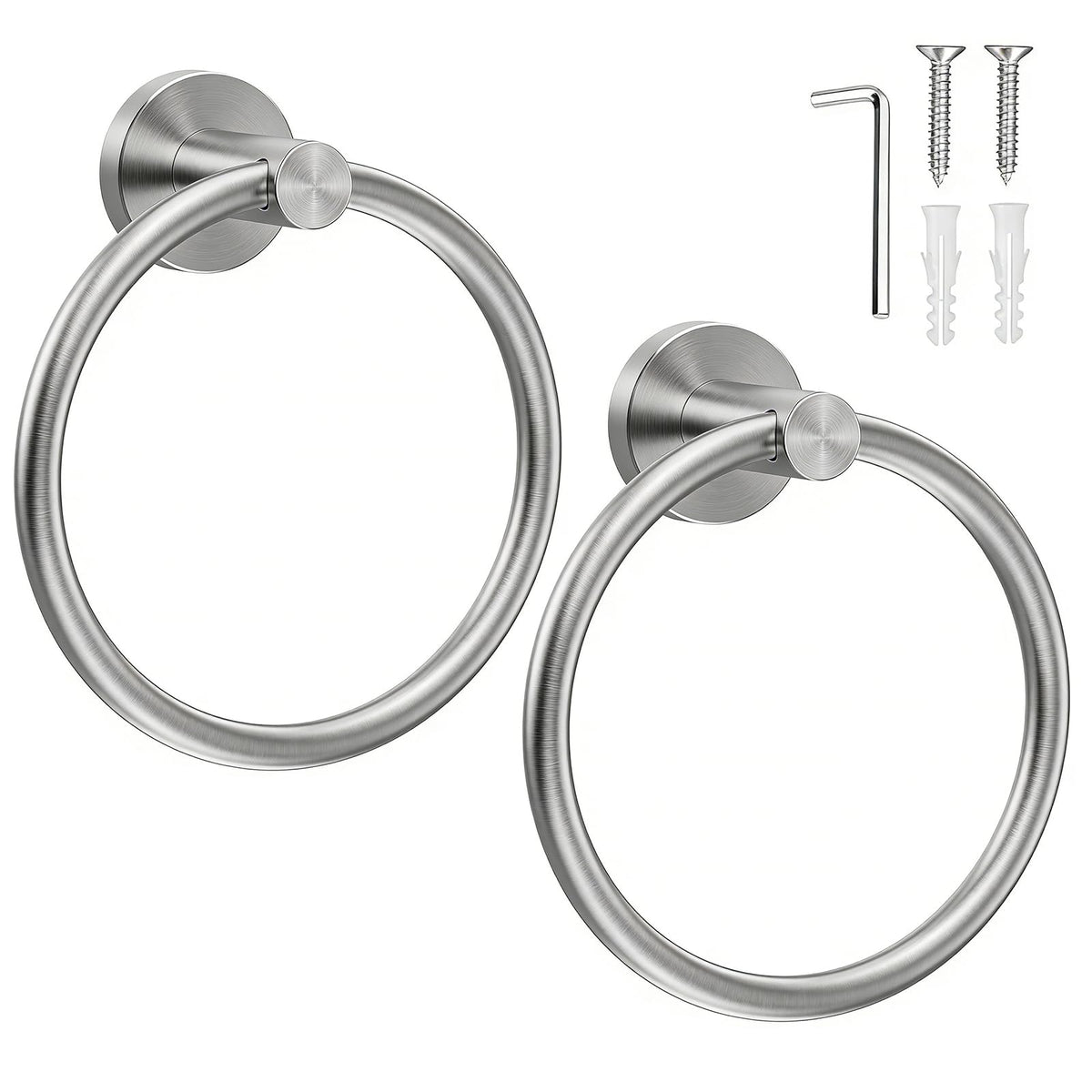 SetSail towel holder on bathroom wall in silver for durable daily use